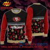 San Francisco 49ers Santa Claus On Chimney Personalized Name Ugly Christmas Sweater