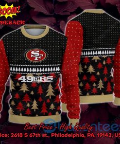 San Francisco 49ers Pine Trees Ugly Christmas Sweater