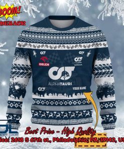 scuderia alphatauri personalized name ugly christmas sweater 2 47MXs