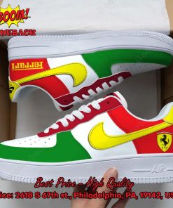 Scuderia Ferrari Green Red Nike Air Force Sneakers