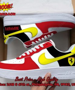 Scuderia Ferrari Red Black Nike Air Force Sneakers