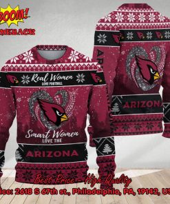 Smart Women Love The Arizona Cardinals Ugly Christmas Sweater