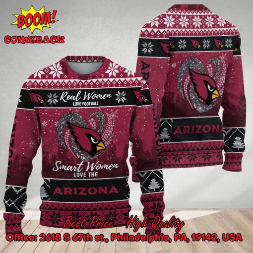 Smart Women Love The Arizona Cardinals Ugly Christmas Sweater
