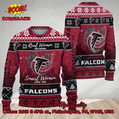 Smart Women Love The Atlanta Falcons Ugly Christmas Sweater