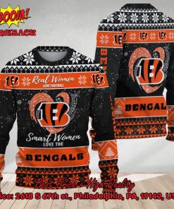 Smart Women Love The Cincinnati Bengals Ugly Christmas Sweater