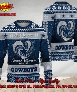 Smart Women Love The Dallas Cowboys Ugly Christmas Sweater