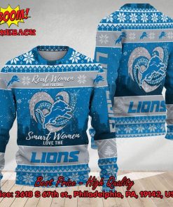 Smart Women Love The Detroit Lions Ugly Christmas Sweater
