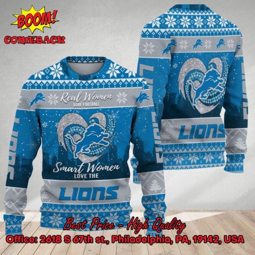 Smart Women Love The Detroit Lions Ugly Christmas Sweater