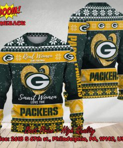 Smart Women Love The Green Bay Packers Ugly Christmas Sweater