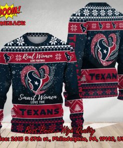 Smart Women Love The Houston Texans Ugly Christmas Sweater