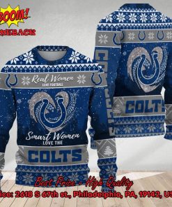 Smart Women Love The Indianapolis Colts Ugly Christmas Sweater