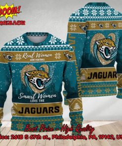 Smart Women Love The Jacksonville Jaguars Ugly Christmas Sweater