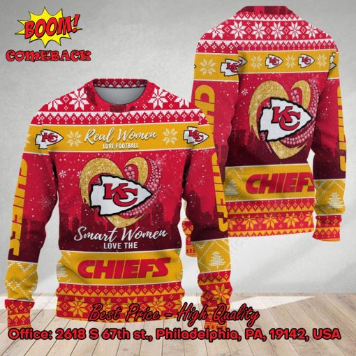 Smart Women Love The Kansas City Chiefs Ugly Christmas Sweater