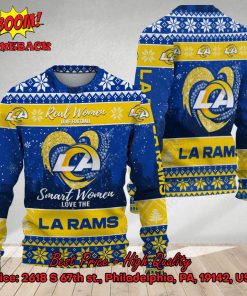 Smart Women Love The Los Angeles Rams Ugly Christmas Sweater