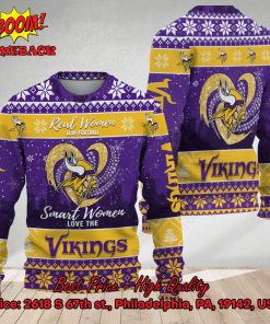 Smart Women Love The Minnesota Vikings Ugly Christmas Sweater