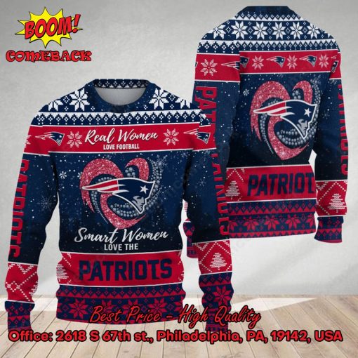 Smart Women Love The New England Patriots Ugly Christmas Sweater