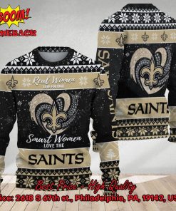 Smart Women Love The New Orleans Saints Ugly Christmas Sweater