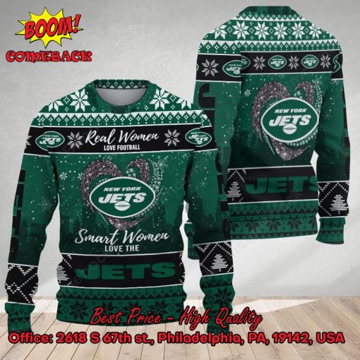 Smart Women Love The New York Jets Ugly Christmas Sweater