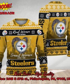 Smart Women Love The Pittsburgh Steelers Ugly Christmas Sweater