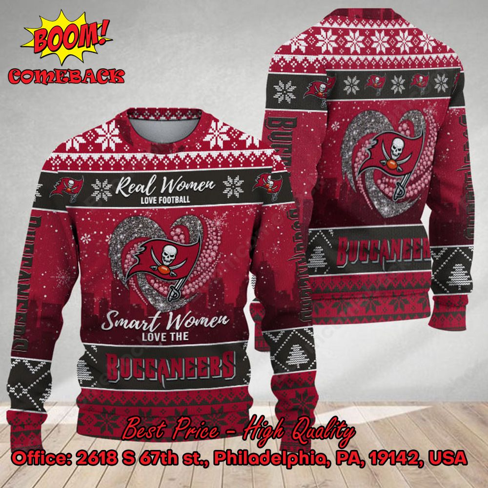 LIMITED DESIGN Smart Women Love The Tampa Bay Buccaneers Ugly Christmas  Sweater