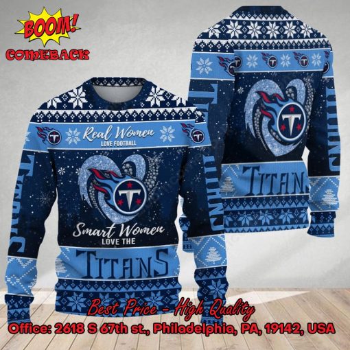 Smart Women Love The Tennessee Titans Ugly Christmas Sweater