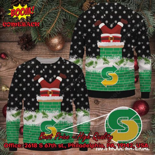 Subway Santa Claus On Chimney Ugly Christmas Sweater
