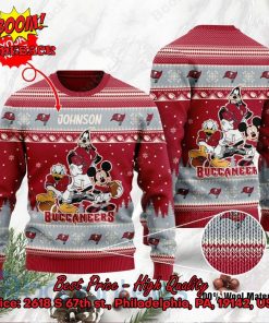 Tampa Bay Buccaneers Disney Characters Personalized Name Ugly Christmas Sweater