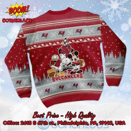 Tampa Bay Buccaneers Disney Characters Personalized Name Ugly Christmas Sweater