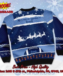 tennessee titans all i need for christmas is titans custom name number ugly christmas sweater 3 DQz32