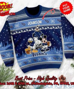 Tennessee Titans Disney Characters Personalized Name Ugly Christmas Sweater