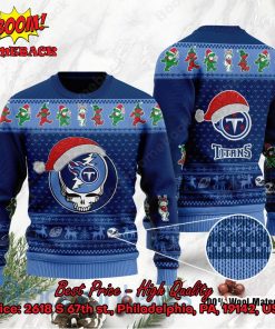 Tennessee Titans Grateful Dead Santa Hat Ugly Christmas Sweater