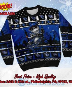 Tennessee Titans Jack Skellington Halloween Ugly Christmas Sweater