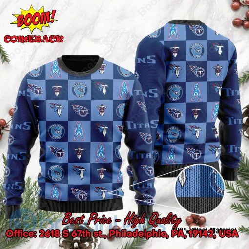 Tennessee Titans Logos Ugly Christmas Sweater