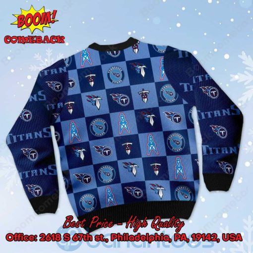 Tennessee Titans Logos Ugly Christmas Sweater