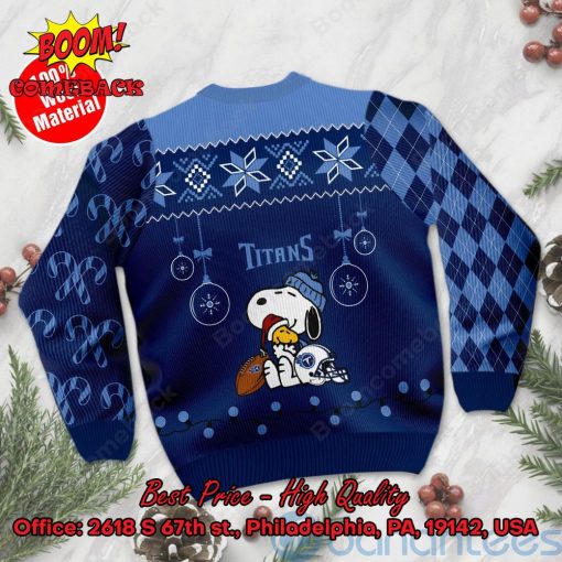 Tennessee Titans Peanuts Snoopy Ugly Christmas Sweater