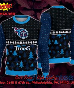 Tennessee Titans Pine Trees Ugly Christmas Sweater