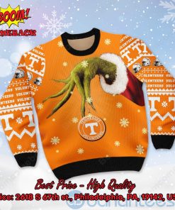 tennessee volunteers grinch candy cane ugly christmas sweater 2 nJd5n
