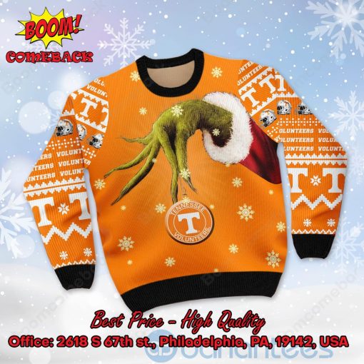 Tennessee Volunteers Grinch Candy Cane Ugly Christmas Sweater