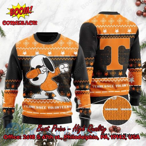 Tennessee Volunteers Snoopy Dabbing Ugly Christmas Sweater
