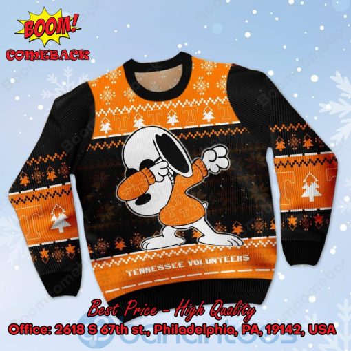 Tennessee Volunteers Snoopy Dabbing Ugly Christmas Sweater