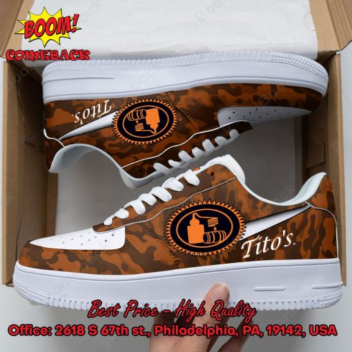 Tito’s Handmade Vodka Camo Nike Air Force Sneakers