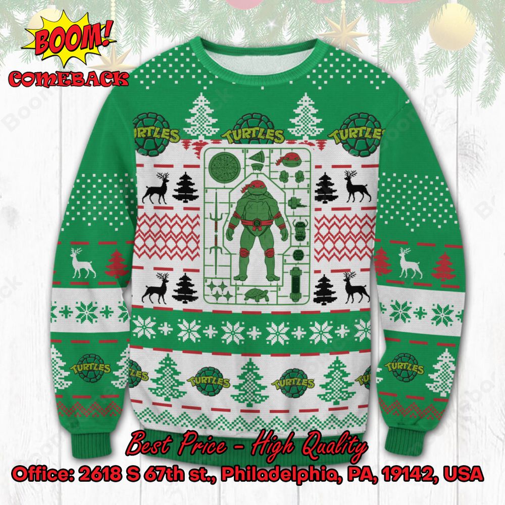 TMNT Raphael Model Sprue Ugly Christmas Sweater