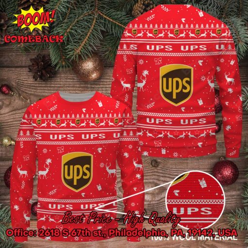 UPS Reindeer Ugly Christmas Sweater