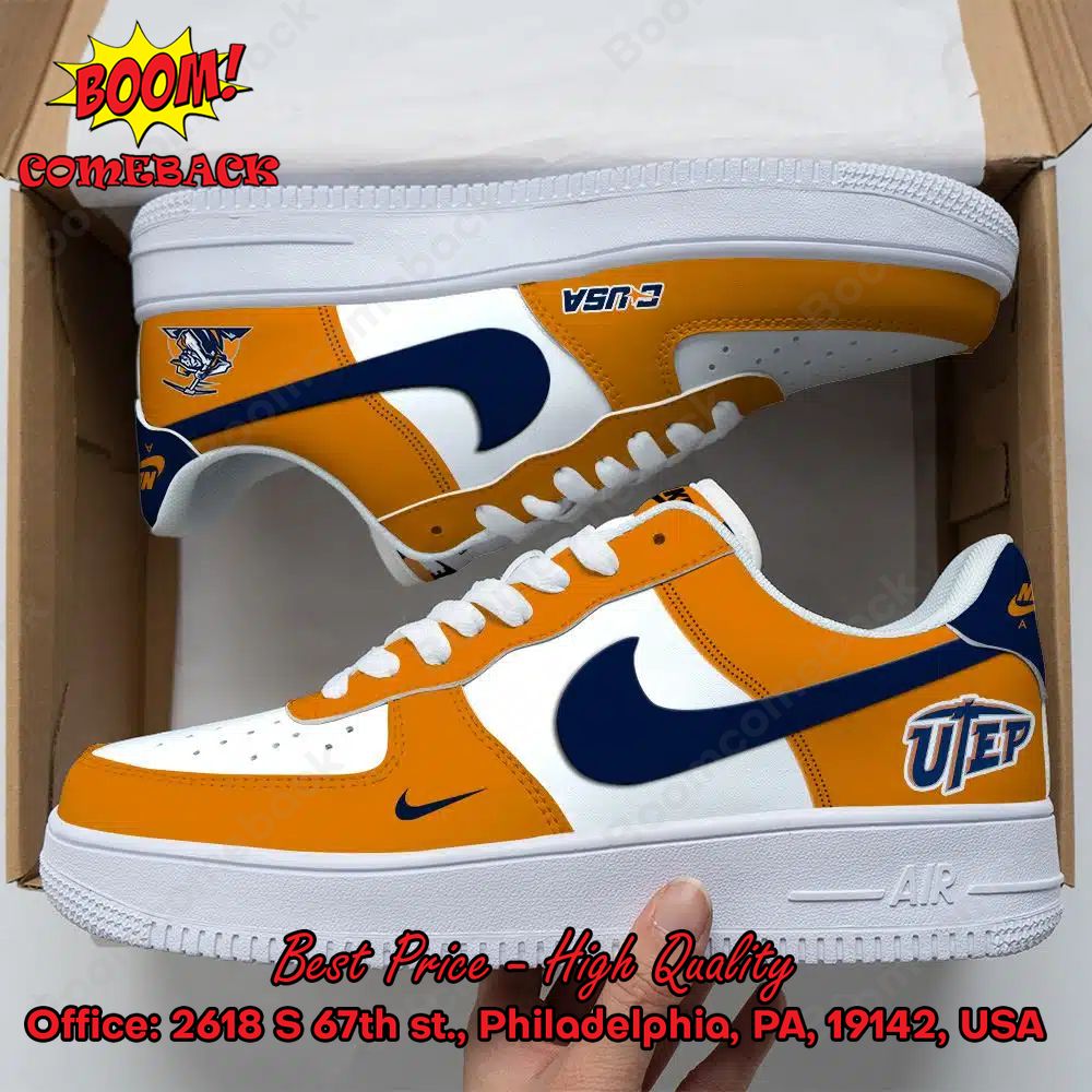 UTEP Miners NCAA Nike Air Force Sneakers