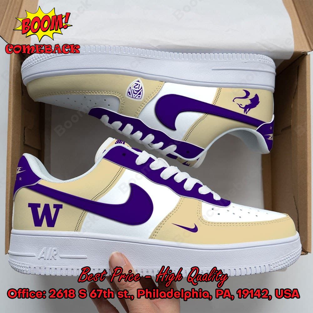 Washington Huskies NCAA Nike Air Force Sneakers