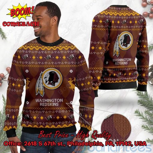 Washington Redskins Big Logo Ugly Christmas Sweater