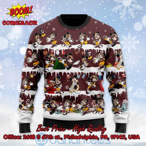 Washington Redskins Mickey Mouse Postures Style 2 Ugly Christmas Sweater