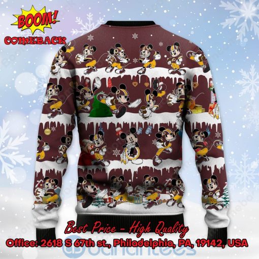 Washington Redskins Mickey Mouse Postures Style 2 Ugly Christmas Sweater