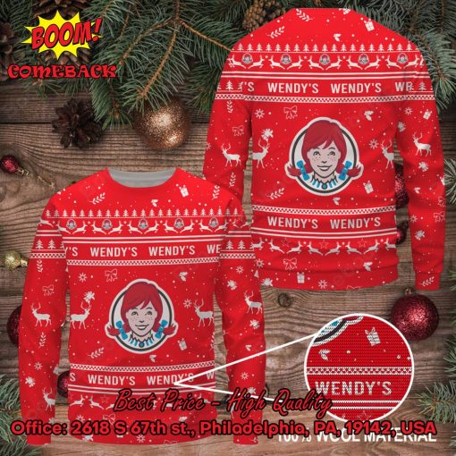 Wendy’s Reindeer Ugly Christmas Sweater