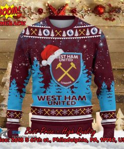 west ham united santa hat ugly christmas sweater 2 Jnkhl